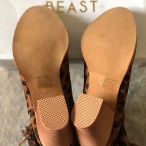 Cheetah fringe booties